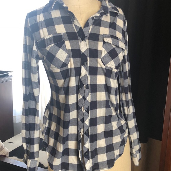 Blue and White Flannel - Picture 2 of 4